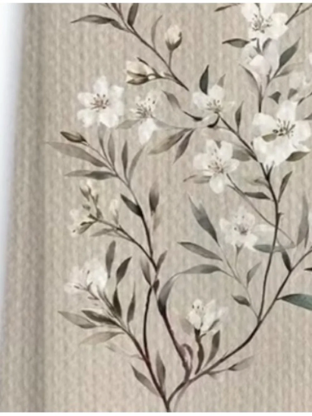 Vintage Floral Print Bathroom Hand Towel Beige Neutral Cottagecore NWOT OBO